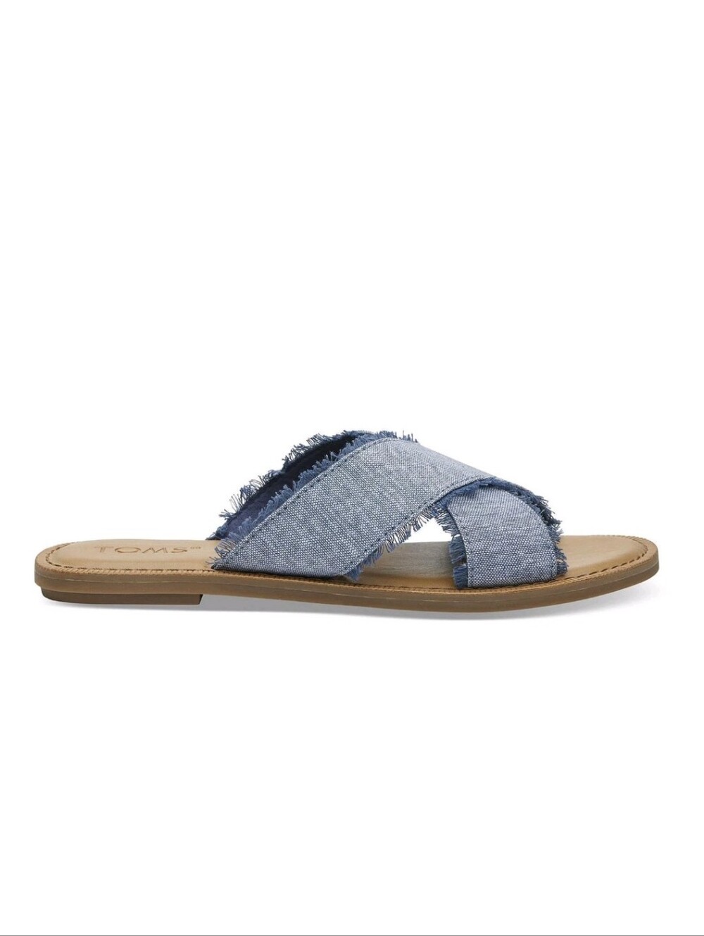 TOMS Sandals Size 11 Denim Strap Slide Sandals